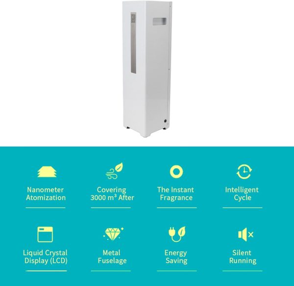 Waterless Essential Oil Smart Scent Diffuser WiFi & Bluetooth 1500m³ Coverage S-2000